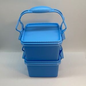 Tupperware Double Deep  Blue Limited Container
